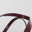 BURBERRY Nova Check Hand Bag Canvas Leather Bordeaux Beige Auth ki6009-8