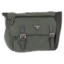 PRADA Shoulder Bag Nylon Khaki Auth ki6015-1