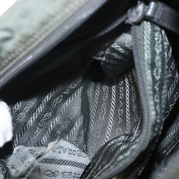 PRADA Shoulder Bag Nylon Khaki Auth ki6015
