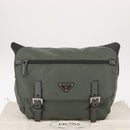 PRADA Shoulder Bag Nylon Khaki Auth ki6015-12