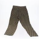 FENDI Zucca Canvas Pecan Canvas Skirt Pants 2 Set Black Brown Auth ki6020-3