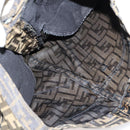 FENDI Zucca Canvas Pecan Canvas Skirt Pants 2 Set Black Brown Auth ki6020-5