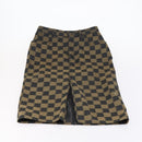 FENDI Zucca Canvas Pecan Canvas Skirt Pants 2 Set Black Brown Auth ki6020-7