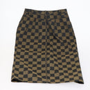 FENDI Zucca Canvas Pecan Canvas Skirt Pants 2 Set Black Brown Auth ki6020-8