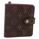 LOUIS VUITTON Monogram Perfo Compact zip Wallet Fuchsia M95188 LV Auth ki6022-1