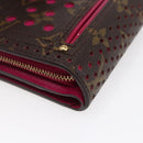 LOUIS VUITTON Monogram Perfo Compact zip Wallet Fuchsia M95188 LV Auth ki6022-15
