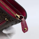 LOUIS VUITTON Monogram Perfo Compact zip Wallet Fuchsia M95188 LV Auth ki6022-8
