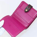 LOUIS VUITTON Monogram Perfo Compact zip Wallet Fuchsia M95188 LV Auth ki6022-9
