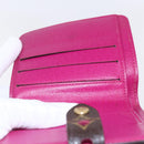 LOUIS VUITTON Monogram Perfo Compact zip Wallet Fuchsia M95188 LV Auth ki6022-18