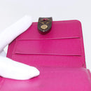 LOUIS VUITTON Monogram Perfo Compact zip Wallet Fuchsia M95188 LV Auth ki6022-19