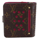 LOUIS VUITTON Monogram Perfo Compact zip Wallet Fuchsia M95188 LV Auth ki6022-2