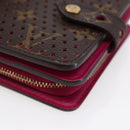LOUIS VUITTON Monogram Perfo Compact zip Wallet Fuchsia M95188 LV Auth ki6022-7