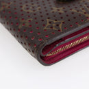 LOUIS VUITTON Monogram Perfo Compact zip Wallet Fuchsia M95188 LV Auth ki6022-14