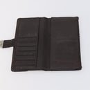 GUCCI GG Canvas Long Wallet Leather 8 Set Beige Black Auth ki6025-10