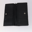 GUCCI GG Canvas Long Wallet Leather 8 Set Beige Black Auth ki6025-6