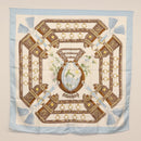 HERMES Carre 90 Scarf Silk 4 Set Red Blue Auth ki6029-15