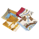 HERMES Carre 90 Scarf Silk 4 Set Red Blue Auth ki6029-1