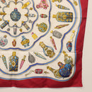 HERMES Carre 90 Scarf Silk 4 Set Red Blue Auth ki6029-20