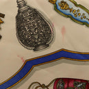 HERMES Carre 90 Scarf Silk 4 Set Red Blue Auth ki6029-21