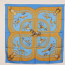 HERMES Carre 90 Scarf Silk 4 Set Red Blue Auth ki6029-23