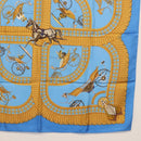 HERMES Carre 90 Scarf Silk 4 Set Red Blue Auth ki6029-27