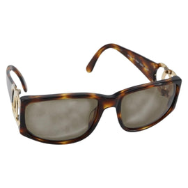 CHANEL Sunglasses plastic Brown CC Auth ki6033