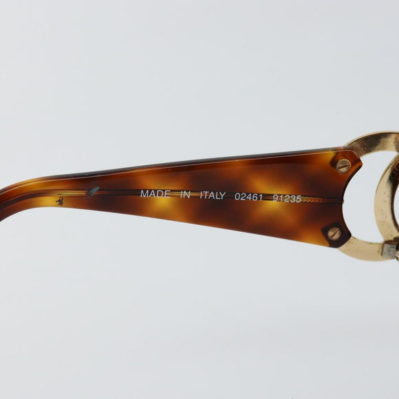 CHANEL Sunglasses plastic Brown CC Auth ki6033