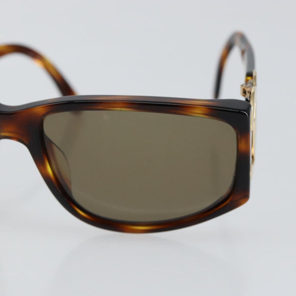 CHANEL Sunglasses plastic Brown CC Auth ki6033