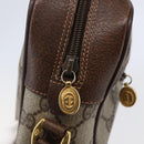 GUCCI GG Supreme Web Sherry Line Shoulder Bag PVC Leather Beige Red Auth ki6037-14