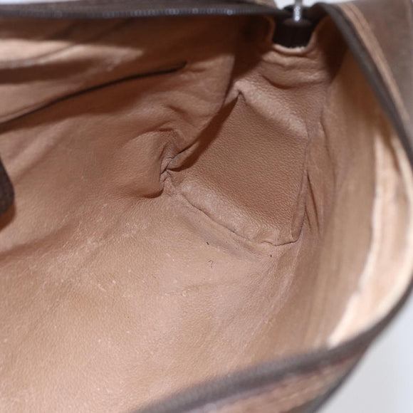 GUCCI GG Supreme Web Sherry Line Shoulder Bag PVC Leather Beige Red Auth ki6037