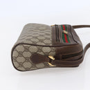 GUCCI GG Supreme Web Sherry Line Shoulder Bag PVC Leather Beige Red Auth ki6037-5