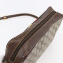 GUCCI GG Supreme Web Sherry Line Shoulder Bag PVC Leather Beige Red Auth ki6037-6