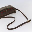GUCCI GG Supreme Web Sherry Line Shoulder Bag PVC Leather Beige Red Auth ki6037-7