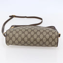 GUCCI GG Supreme Web Sherry Line Shoulder Bag PVC Leather Beige Red Auth ki6037-9