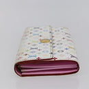 LOUIS VUITTON Monogram Multicolor Portefeuille Sarah White M93745 LV Auth ki6038-3