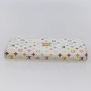 LOUIS VUITTON Monogram Multicolor Portefeuille Sarah White M93745 LV Auth ki6038-5