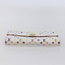 LOUIS VUITTON Monogram Multicolor Portefeuille Sarah White M93745 LV Auth ki6038-6