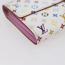 LOUIS VUITTON Monogram Multicolor Portefeuille Sarah White M93745 LV Auth ki6038-14