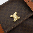 CELINE Macadam Canvas Hand Bag PVC Leather Brown Auth ki6046-17