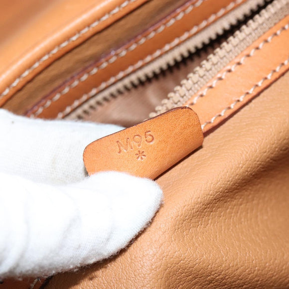 CELINE Macadam Canvas Hand Bag PVC Leather Brown Auth ki6046