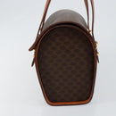 CELINE Macadam Canvas Hand Bag PVC Leather Brown Auth ki6046-3