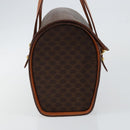 CELINE Macadam Canvas Hand Bag PVC Leather Brown Auth ki6046-4