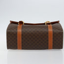 CELINE Macadam Canvas Hand Bag PVC Leather Brown Auth ki6046-5