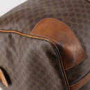 CELINE Macadam Canvas Boston Bag PVC Leather Brown Auth ki6048-14