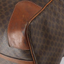 CELINE Macadam Canvas Boston Bag PVC Leather Brown Auth ki6048-15