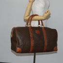 CELINE Macadam Canvas Boston Bag PVC Leather Brown Auth ki6048-23