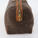 CELINE Macadam Canvas Boston Bag PVC Leather Brown Auth ki6048-4