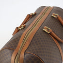 CELINE Macadam Canvas Boston Bag PVC Leather Brown Auth ki6048-6