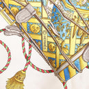 HERMES Carre 90 Scarf LES TAMBOURS Silk Red Auth ki6050-7