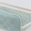 GUCCI GG Canvas Accessory Pouch Light Blue White Auth ki6051-12